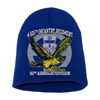 4325th Airborne Infantry Gold F.A.L.C.O.N.S Short Acrylic Beanie