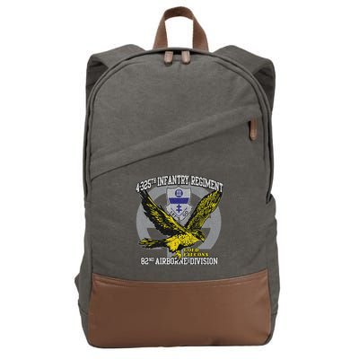 4325th Airborne Infantry Gold F.A.L.C.O.N.S Cotton Canvas Backpack