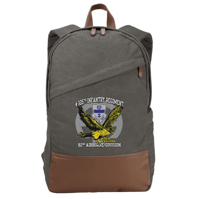 4325th Airborne Infantry Gold F.A.L.C.O.N.S Cotton Canvas Backpack