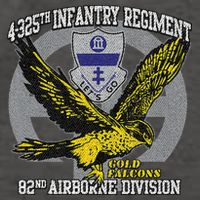 4325th Airborne Infantry Gold F.A.L.C.O.N.S Vector Backpack