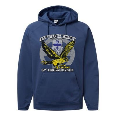 4325th Airborne Infantry Gold F.A.L.C.O.N.S Performance Fleece Hoodie