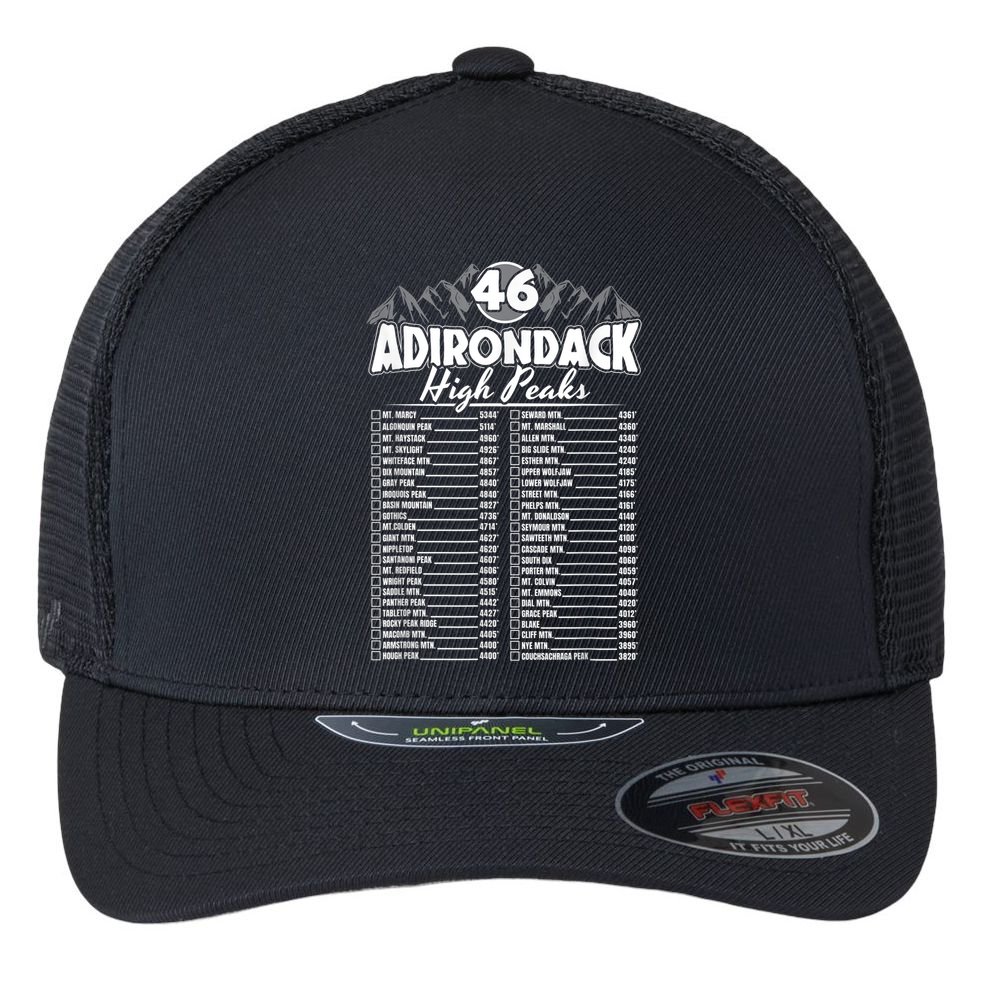 46 Adirondack Mountain Climbing Checklist Flexfit Unipanel Trucker Cap