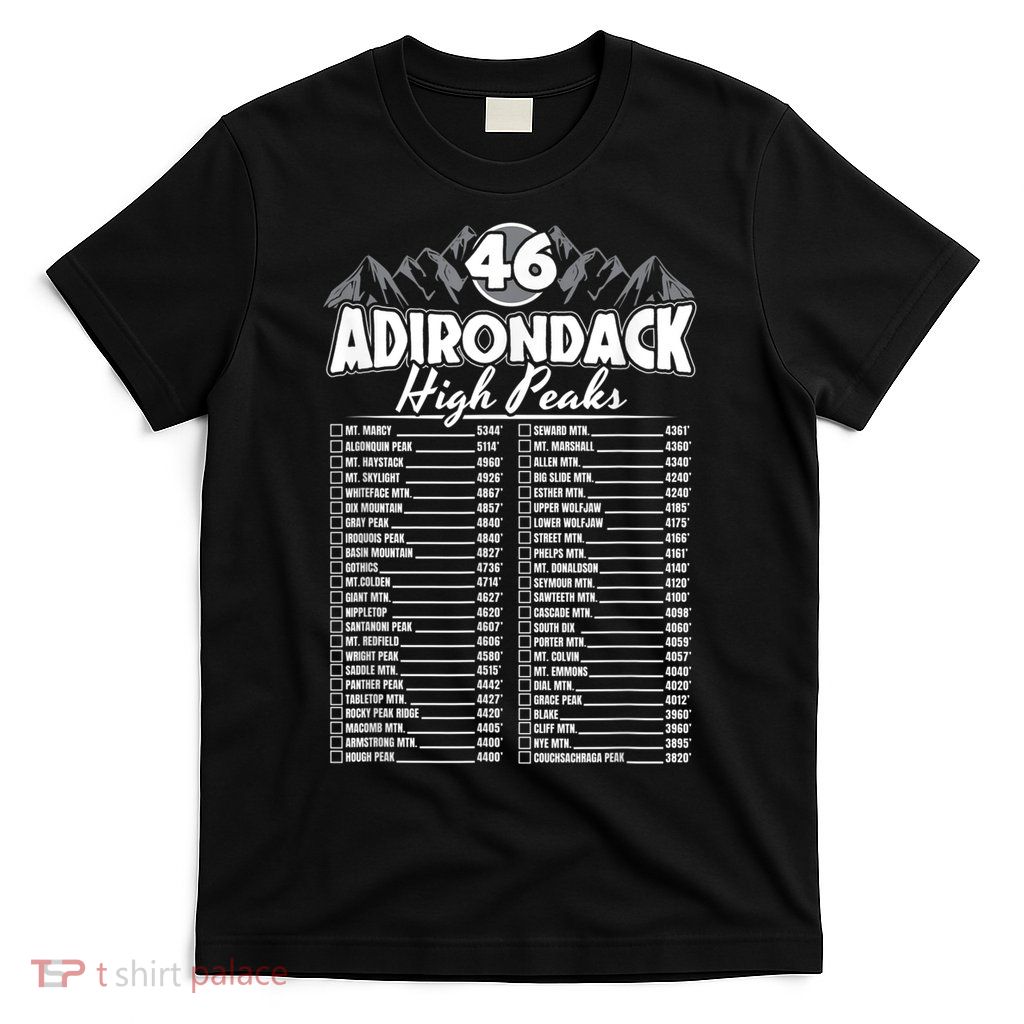 46 Adirondack Mountain Climbing Checklist T-Shirt