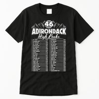 46 Adirondack Mountain Climbing Checklist Tall T-Shirt