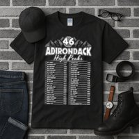46 Adirondack Mountain Climbing Checklist Tall T-Shirt