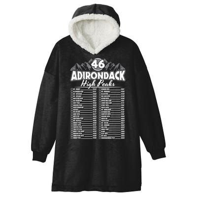 46 Adirondack Mountain Climbing Checklist Hooded Wearable Blanket