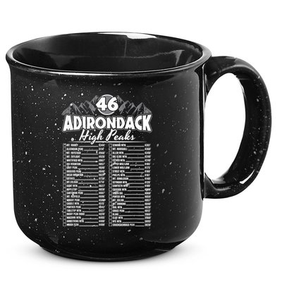 46 Adirondack Mountain Climbing Checklist 15oz Campfire Ceramic Mug