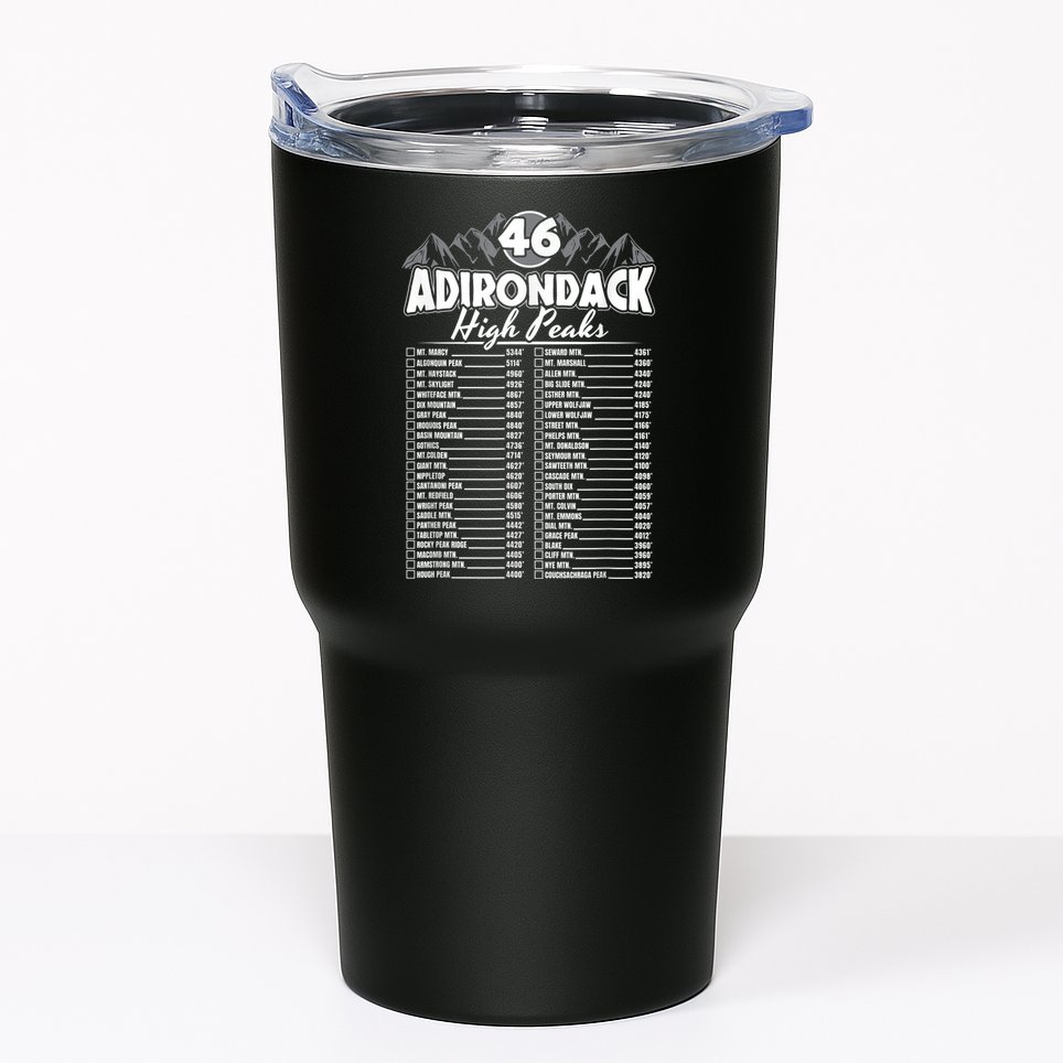46 Adirondack Mountain Climbing Checklist Tumbler