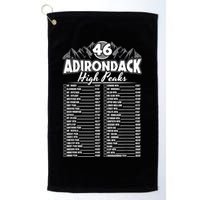46 Adirondack Mountain Climbing Checklist Golf Towel