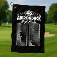 46 Adirondack Mountain Climbing Checklist Golf Towel