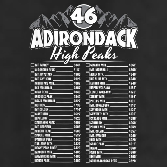 46 Adirondack Mountain Climbing Checklist Golf Towel