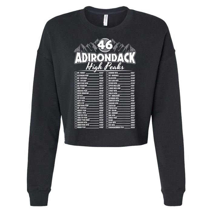 46 Adirondack Mountain Climbing Checklist Cropped Pullover Crew