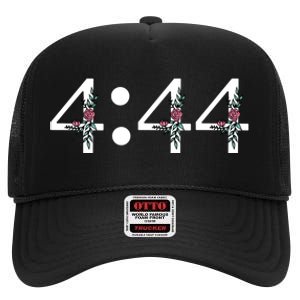 4:44 Angel Number Floral High Crown Mesh Back Trucker Hat