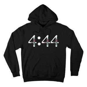 4:44 Angel Number Floral Hoodie