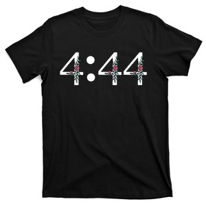 4:44 Angel Number Floral T-Shirt