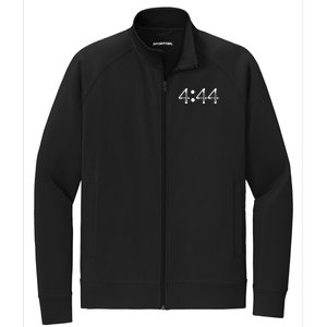 4:44 Angel Number Floral Stretch Full-Zip Cadet Jacket