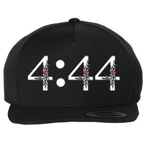 4:44 Angel Number Floral Wool Snapback Cap