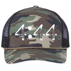 4:44 Angel Number Floral Retro Rope Trucker Hat Cap