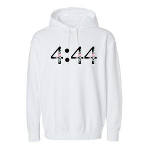 4:44 Angel Number Floral Garment-Dyed Fleece Hoodie