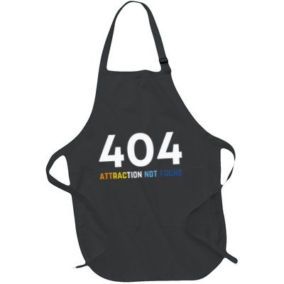 404 Attraction Not Found Funny Aroace Pride Aro Ace Lgbtq Full-Length Apron With Pockets