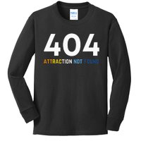 404 Attraction Not Found Funny Aroace Pride Aro Ace Lgbtq Kids Long Sleeve Shirt