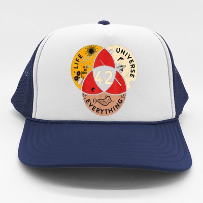 42 Answer To Life Universe And Everything Science Vintage Trucker Hat