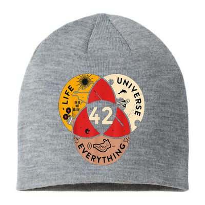 42 Answer To Life Universe And Everything Science Vintage Sustainable Beanie