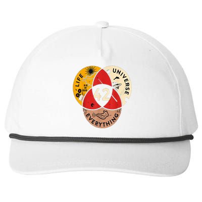 42 Answer To Life Universe And Everything Science Vintage Snapback Five-Panel Rope Hat