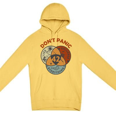 42 Answer To Life The Universe And Everything DonT Panic Premium Pullover Hoodie