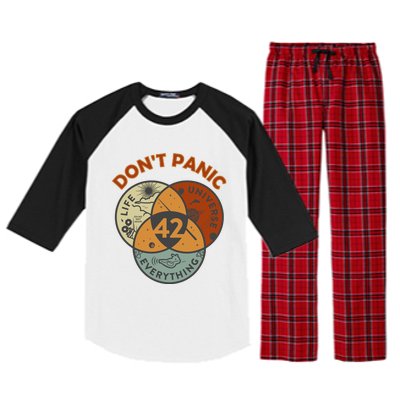 42 Answer To Life The Universe And Everything DonT Panic Raglan Sleeve Pajama Set