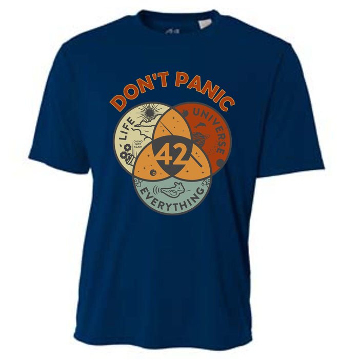 42 Answer To Life The Universe And Everything DonT Panic Cooling Performance Crew T-Shirt