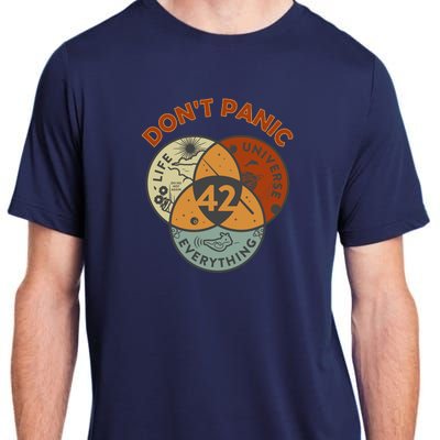 42 Answer To Life The Universe And Everything DonT Panic Adult ChromaSoft Performance T-Shirt