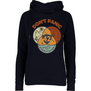 42 Answer To Life The Universe And Everything DonT Panic Womens Funnel Neck Pullover Hood