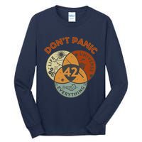 42 Answer To Life The Universe And Everything DonT Panic Tall Long Sleeve T-Shirt