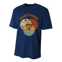 42 Answer To Life The Universe And Everything DonT Panic Performance Sprint T-Shirt