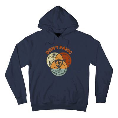 42 Answer To Life The Universe And Everything DonT Panic Tall Hoodie