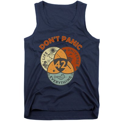 42 Answer To Life The Universe And Everything DonT Panic Tank Top