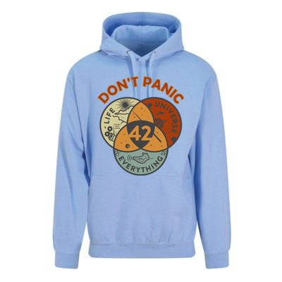 42 Answer To Life The Universe And Everything DonT Panic Unisex Surf Hoodie