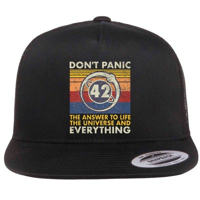 42 Answer To All Questions Life Universe Everything Flat Bill Trucker Hat