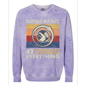 42 Answer To All Questions Life Universe Everything Colorblast Crewneck Sweatshirt