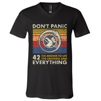 42 Answer To All Questions Life Universe Everything V-Neck T-Shirt