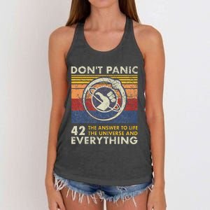 42 Answer To All Questions Life Universe Everything Women's Knotted Racerback Tank