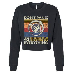 42 Answer To All Questions Life Universe Everything Cropped Pullover Crew