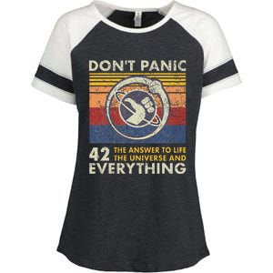 42 Answer To All Questions Life Universe Everything Enza Ladies Jersey Colorblock Tee