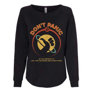 42 Answer To Life The Universe And Everything DonT Panic Womens California Wash Sweatshirt