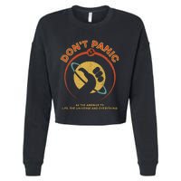 42 Answer To Life The Universe And Everything DonT Panic Cropped Pullover Crew