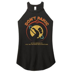 42 Answer To Life The Universe And Everything DonT Panic Women's Perfect Tri Rocker Tank