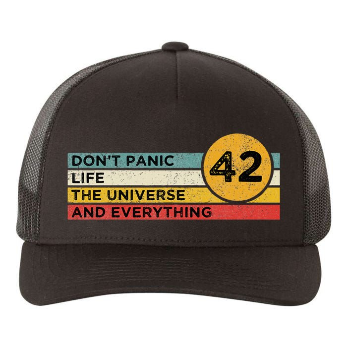 42 Answer To Life The Universe And Everything DonT Panic Yupoong Adult 5-Panel Trucker Hat