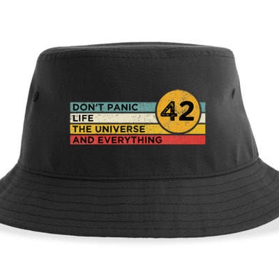 42 Answer To Life The Universe And Everything DonT Panic Sustainable Bucket Hat