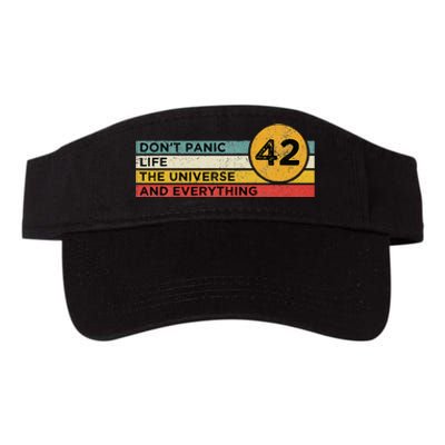 42 Answer To Life The Universe And Everything DonT Panic Valucap Bio-Washed Visor